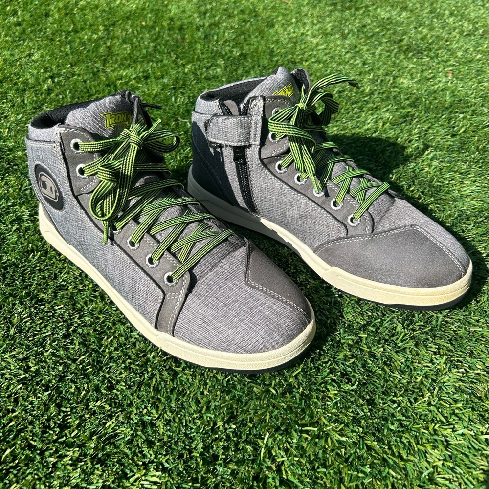Iron Jia’s Men’s 11 EUR 45 Motorcycle Street bike Riding Shoes Boots Grey Casual